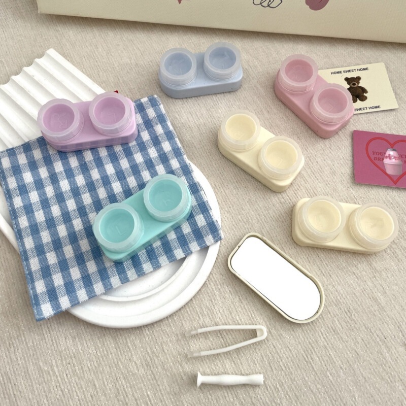 Drawer type simple contact lens box companion box nursing beauty pupil box retro integrated with mirror as9902 Drawer type simple contact lens box companion box nursing beauty pupil box retro integrated with mirror as9902