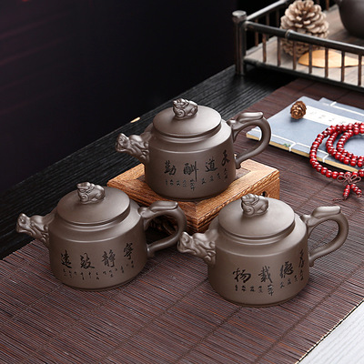 原矿紫砂壶厂家批发紫砂龙壶单壶家用泡茶壶商务礼品logo定制