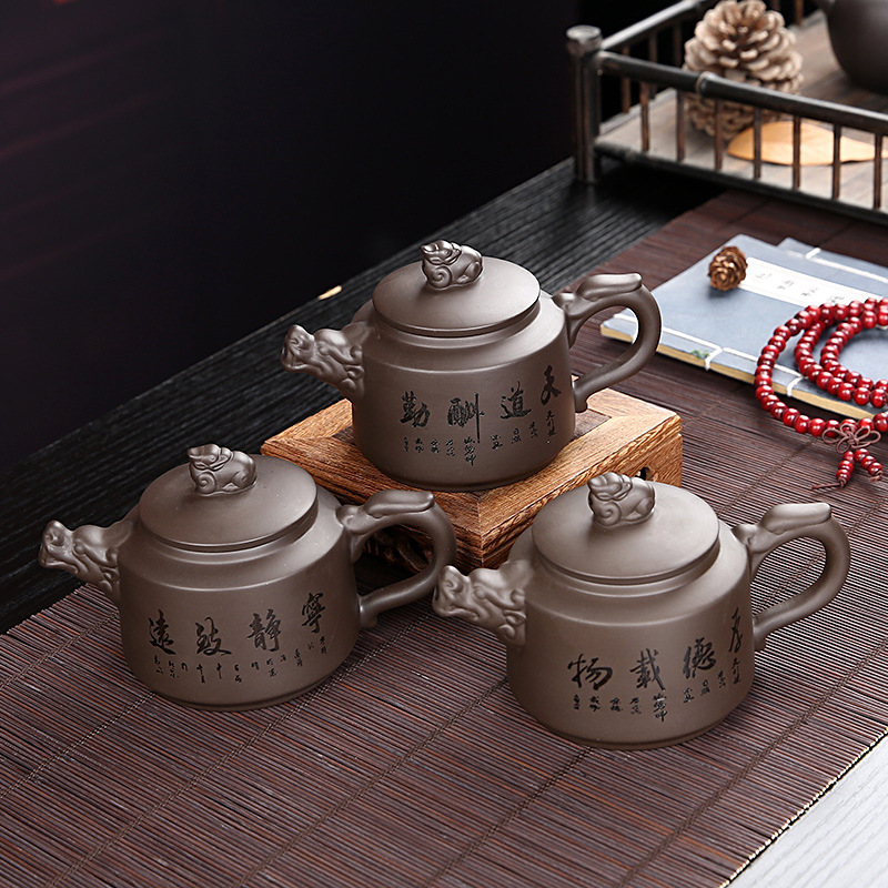 原矿紫砂壶厂家批发紫砂龙壶单壶家用泡茶壶商务礼品logo定制