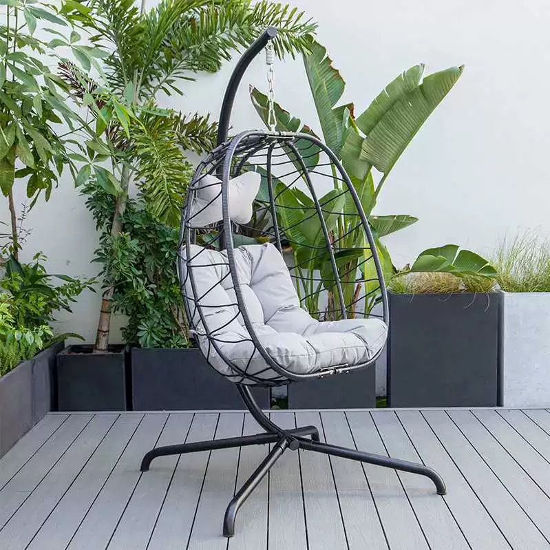 Outdoor Patio Lazy Cradle Detachable Hanging Chair Leisure Single Home Balcony Courtyard Hammock Swing Hanging Basket