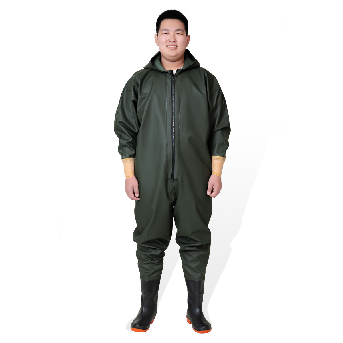 PVC 두꺼운 [전신 커프 스타일] 밀리터리 그린 95 실크