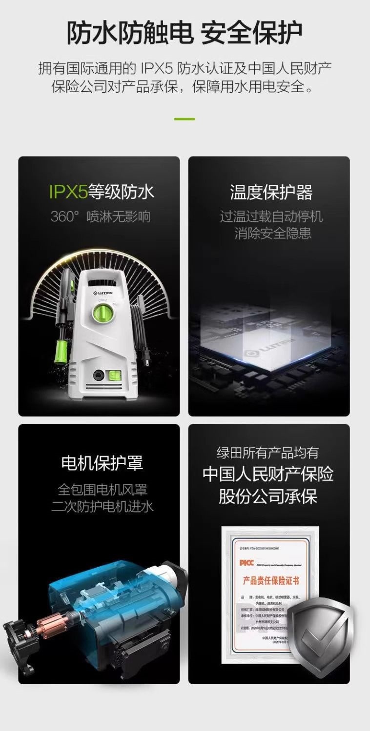 Greenfield Car Washing Machine 220V High-Pressure Household Car Automatic Foam Brush Car Washing Pump Cleaning Machine Car Washing Water Gun