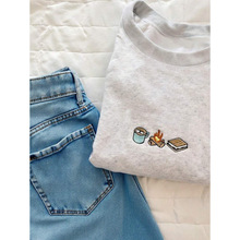 Q 67387 Light Gray Crew Neck Casual Hoodie ǳ��Բ��������ͷ