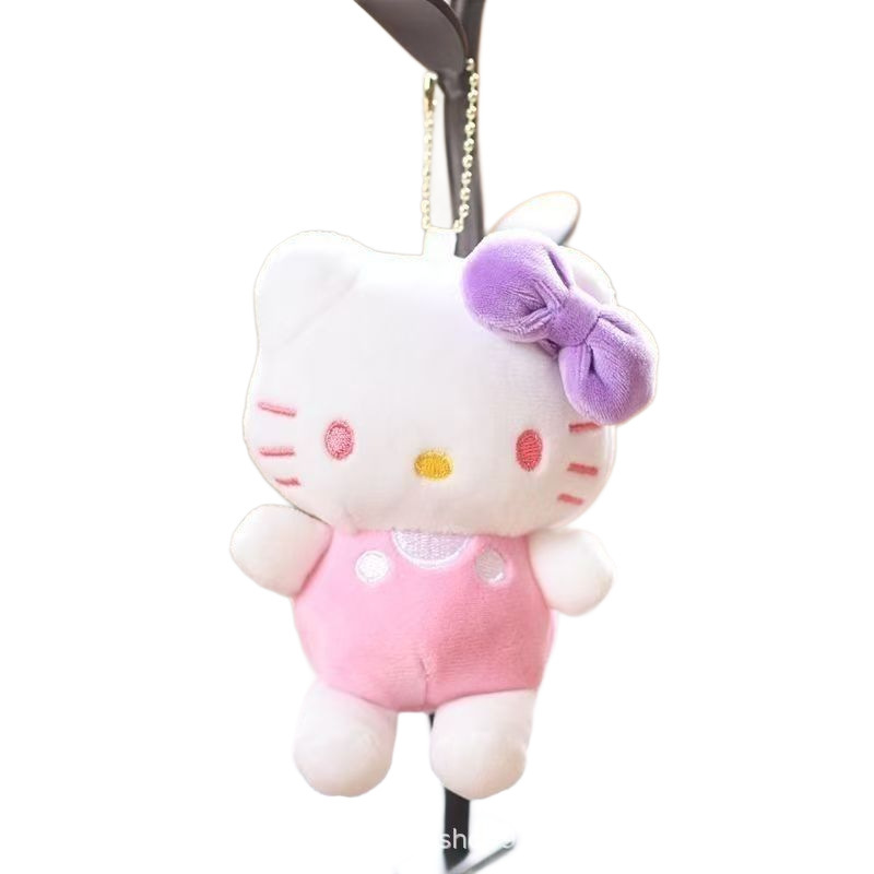 网红可爱萌kt猫挂件毛绒玩具公仔小猫咪包包挂饰钥匙扣布娃娃玩偶|undefined