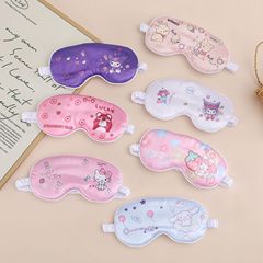 新しい両面シミュレーションシルク遮光睡眠アイマスク女性かわいいアニメバンドの子供が寝ているアイマスクの現物