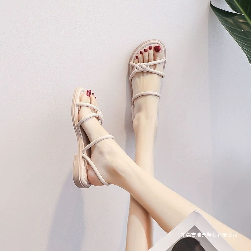 2026 Sweet Evening Style Dual-Wear Soft Sole Sandals for Women, Summer Elegant Comfortable Flat Versatile Gentle Fairy Shoes for Pregnant Women