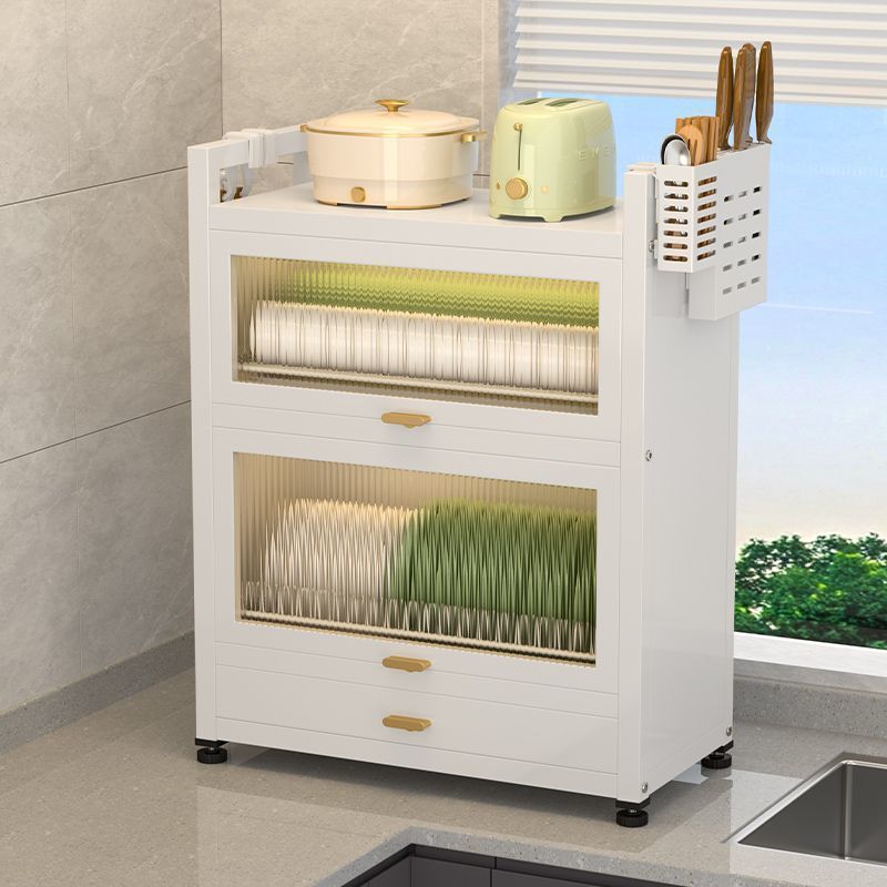 Estante multifuncional de cocina, estante de platos de mesa multicapa, estante de drenaje, estante de platos, gabinete doméstico, caja de almacenamiento de palillos de tres capas