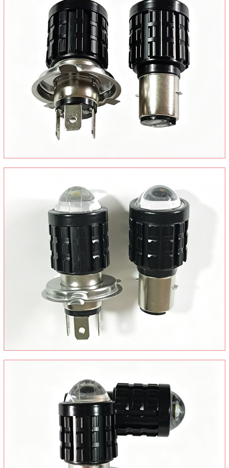 Motorcycle Lens Headlight with Strong Bright Light, Motorcycle Led Headlight, Electric Vehicle Light with Built-In Front Headlight Bulb for Both High and Low Beams