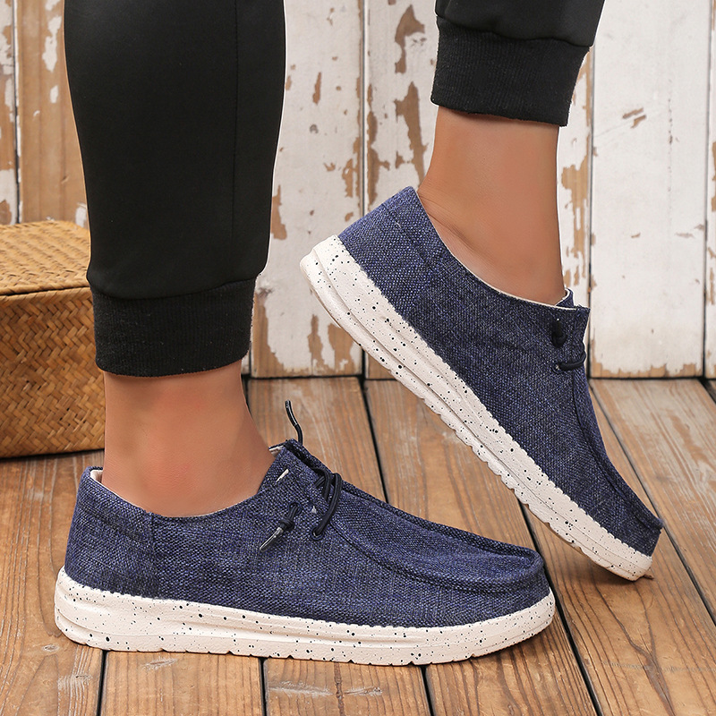 Cross-border Xiyin Best-selling Large-size Canvas Casual Shoes For Men, Canvas Men Loafers_vogvips.com