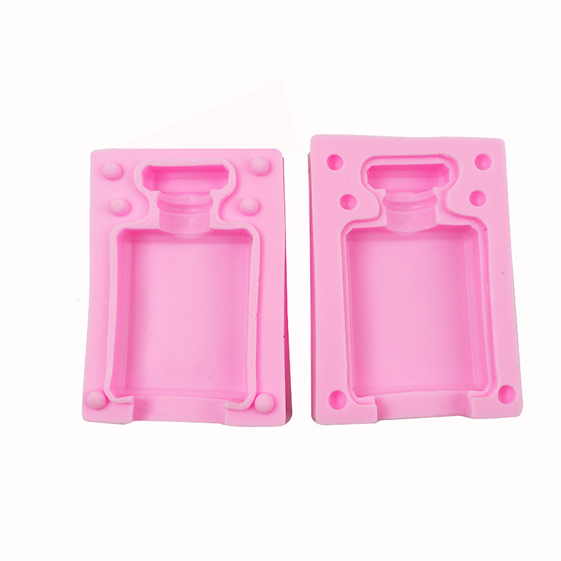 Decoración de la torta herramientas para hornear botella perfume forma Fondant chocolate molde silicona aromaterapia yeso epoxi