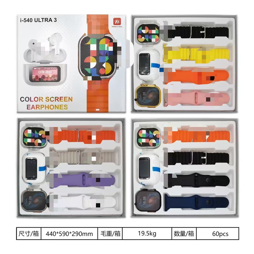 i-540ultra3 reloj inteligente Bluetooth + 5 generación de auriculares Bluetooth de pantalla a color con 4 correa