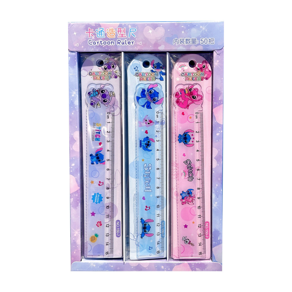 dibujos animados regla recta azul 15cm creativa onda modelado pintura regla de medición estudiantes de primaria aprendizaje suministros de papelería