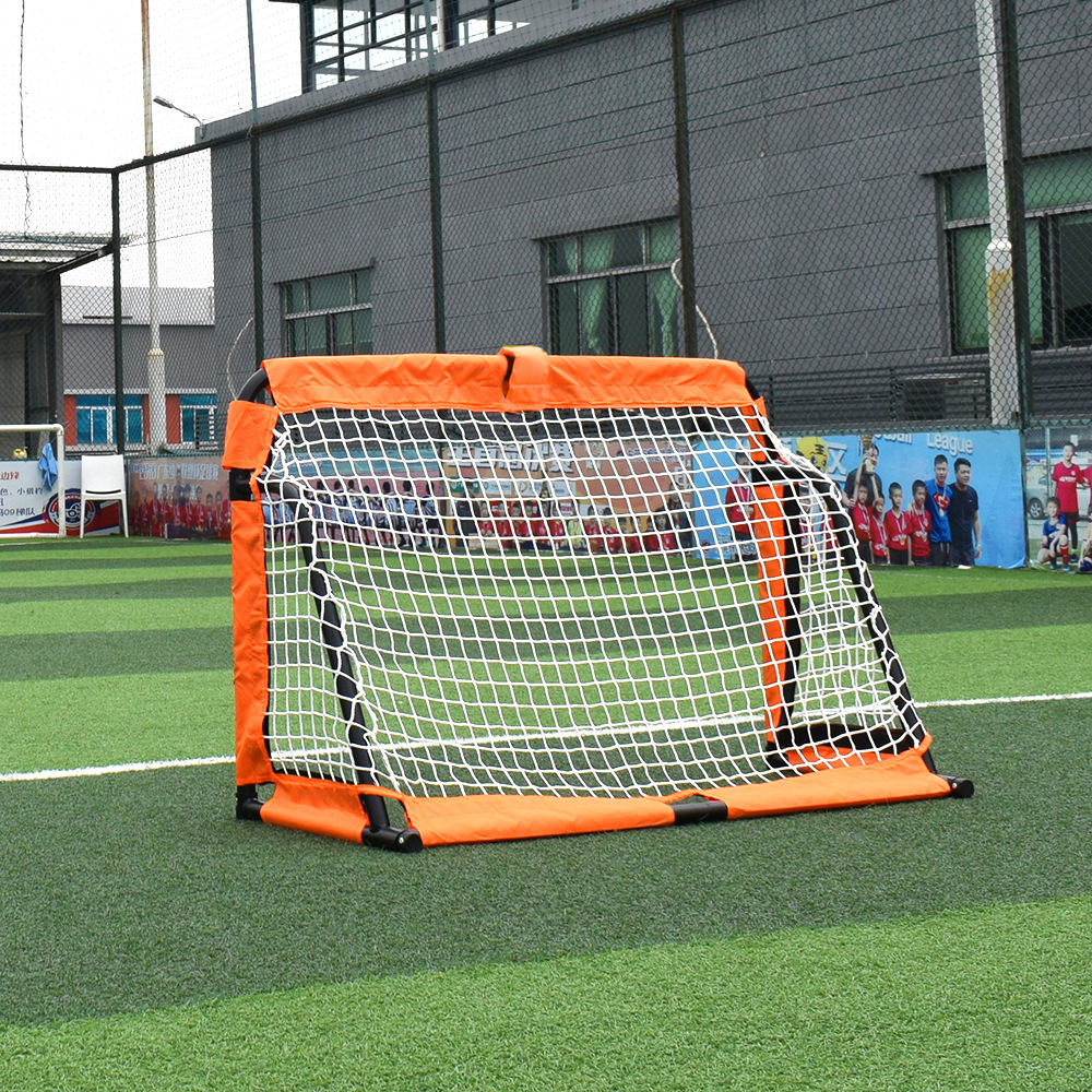 Puerta de fútbol de metal plegable portátil para niños para exteriores Diseño ligero para entrenamiento móvil Red de fútbol