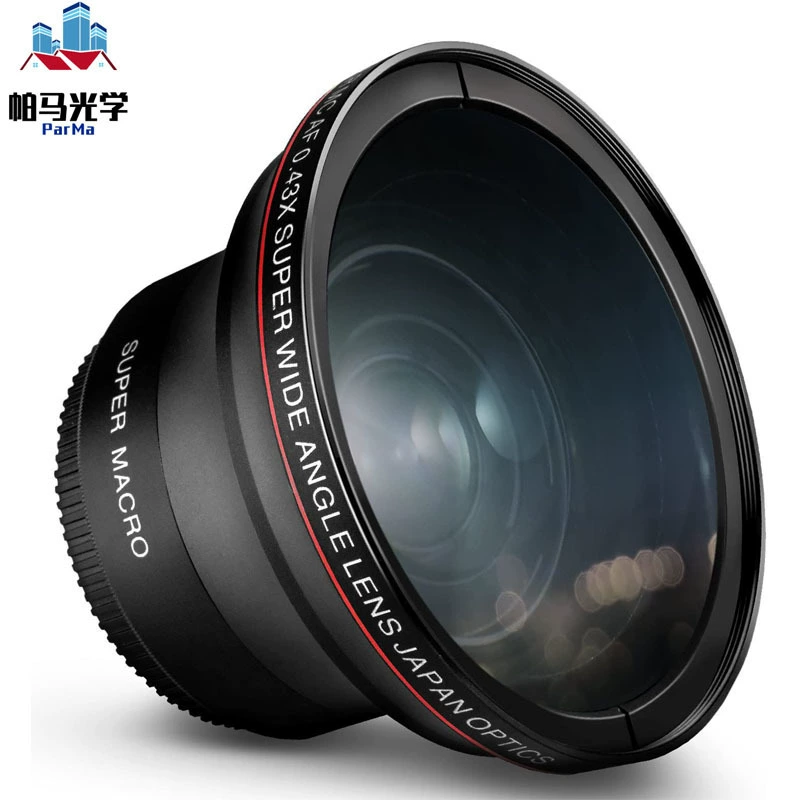 Оптовая Продажа с фабрики объектив камеры 0,43x широкоугольный макрообъектив Профессиональная зеркальная камера внешний дополнительный объектив