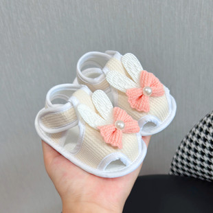 Baby Sandals Toddler Shoes Summer 6-8-12 Months Soft Sole Non-Slip Male 0-1 Year Old Female Breathable Cloth Baby Shoes