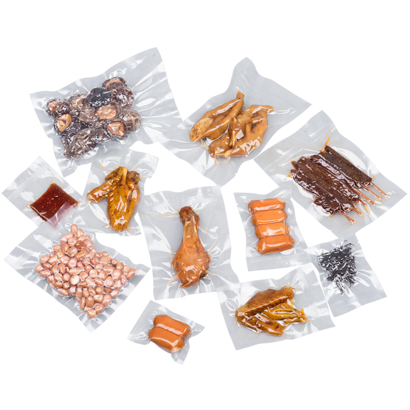 Bolsa de embalaje de alimentos al vacío de nylon grueso, bolsa de vacío comprimida, sellado de plástico cocinado transparente, gran tamaño comercial