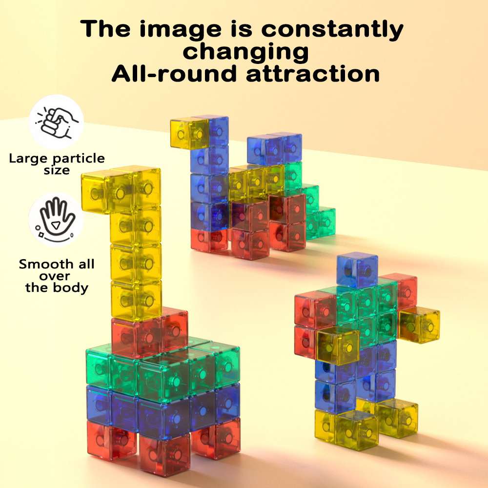 Magnetic Cube Building Blocks for Kids – DIY 3D Geometric STEM Toys | Educational Magnetic Construction Set