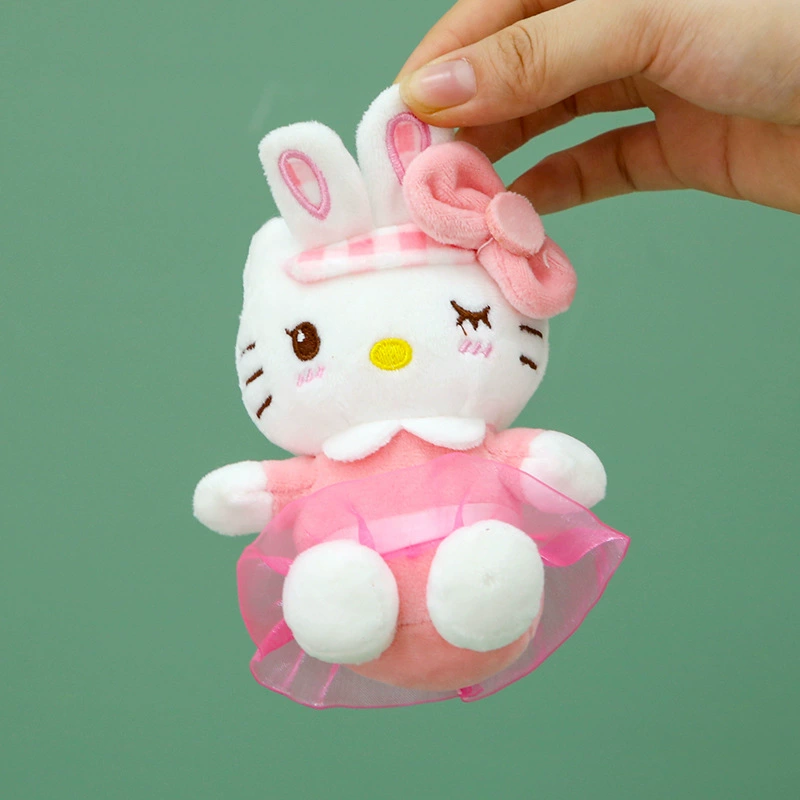 Hello Kitty, оригинальный подвес, мини-фигурка, плюшевая кукла, для рюкзака, креативный брелок, подарок на день рождения