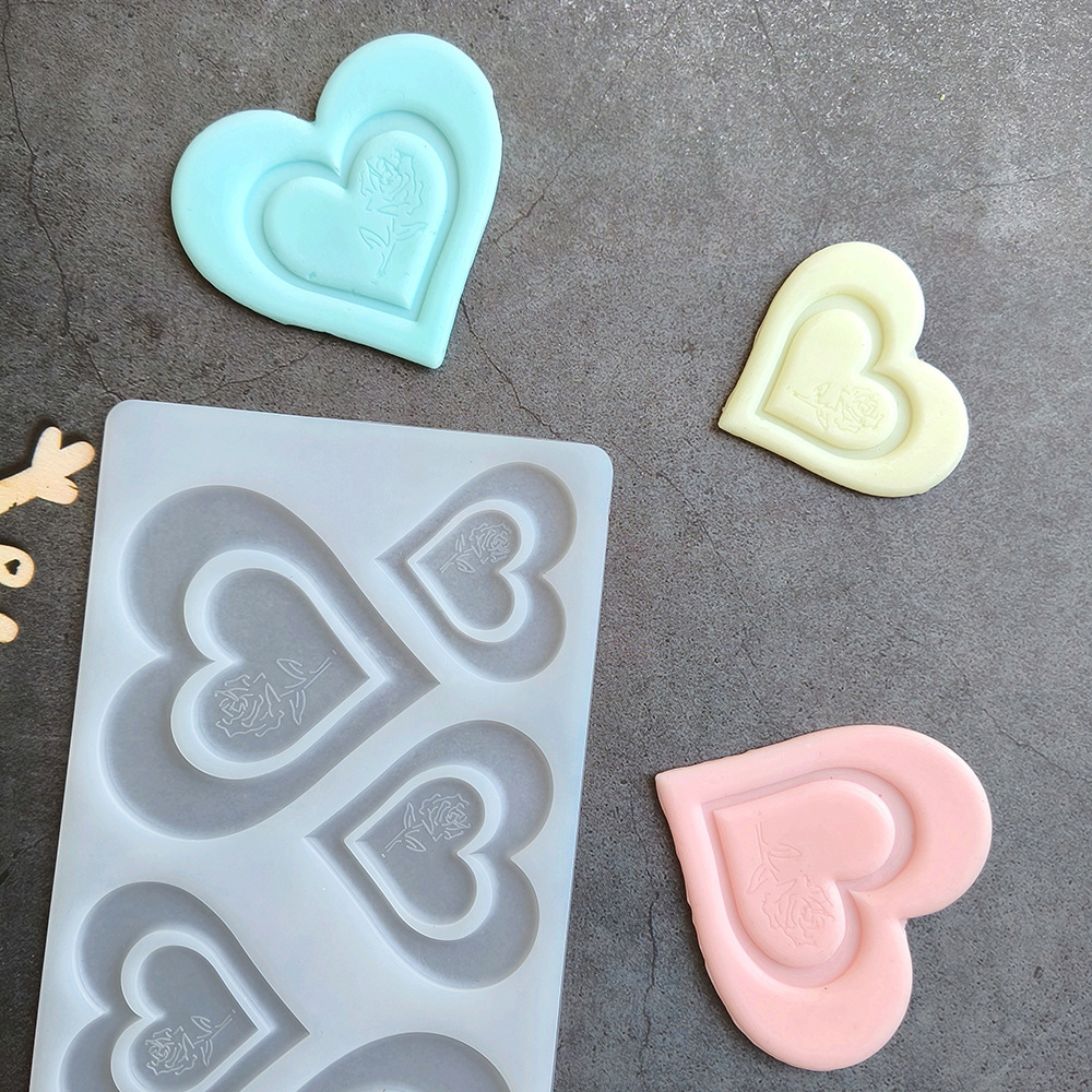 6 compañías de amor rosas 81 chocolate molde de silicona molde de dulces galletas DIY utensilios de decoración