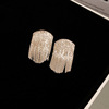 Silver silver needle, fashionable metal design earrings, wide color palette, simple and elegant design, trend of season