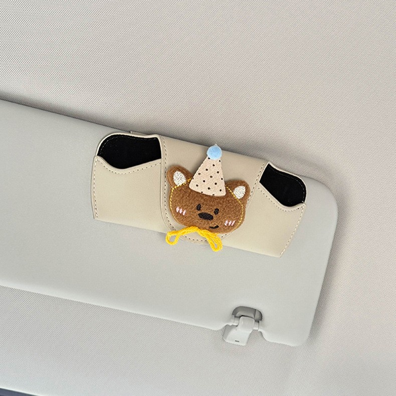2025 New Car Glasses Case, Car Sun Visor Glasses Clip, Car Sunglasses Holder, Cute for Girls