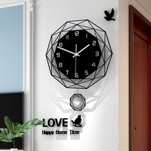 雅刻丽欧式挂钟客厅潮流静音大气钟表现代简约创意时钟时尚石英钟
