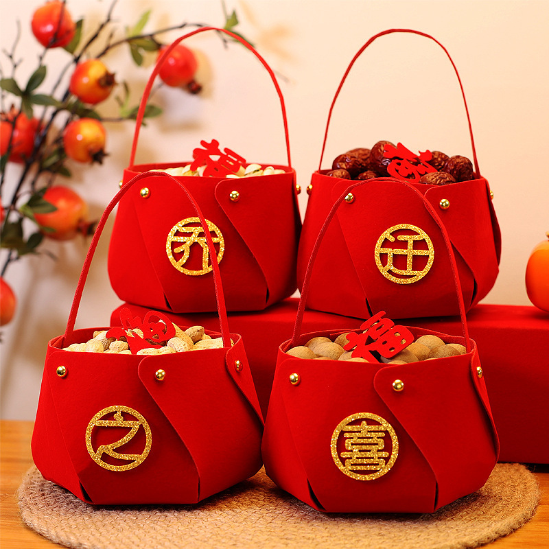 The joy of moving to a new house small basket gift move to a new house home layout decoration supplies to join the Yi An Jin Association