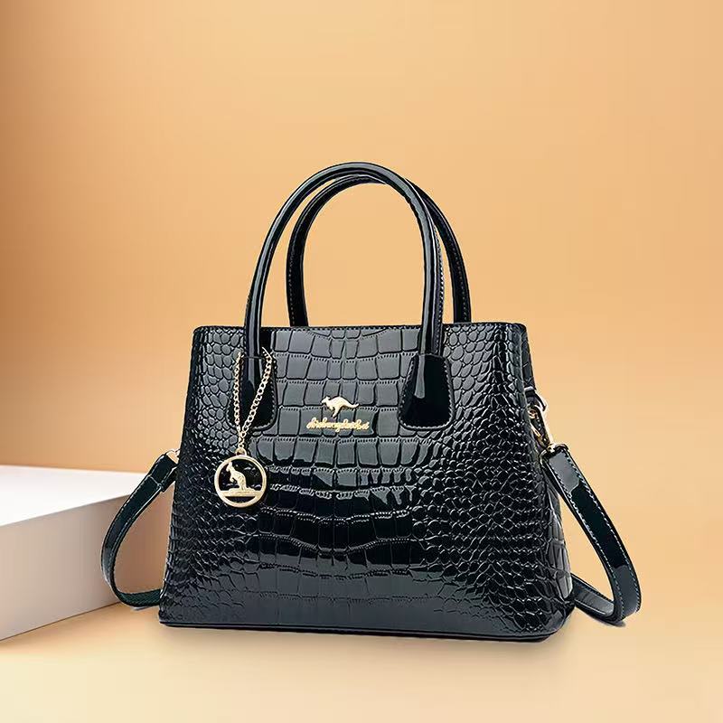 Bolso de mujer en caliente, nuevo tipo de bolso canguro, bolso de cinturón, bolso de mano de piel esmaltada brillante, bolso de hombro de mujer, agencia de cabello