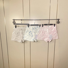 25夏季南油女装小香风沙滩系列数码印花高腰牛仔短裤女时尚百搭