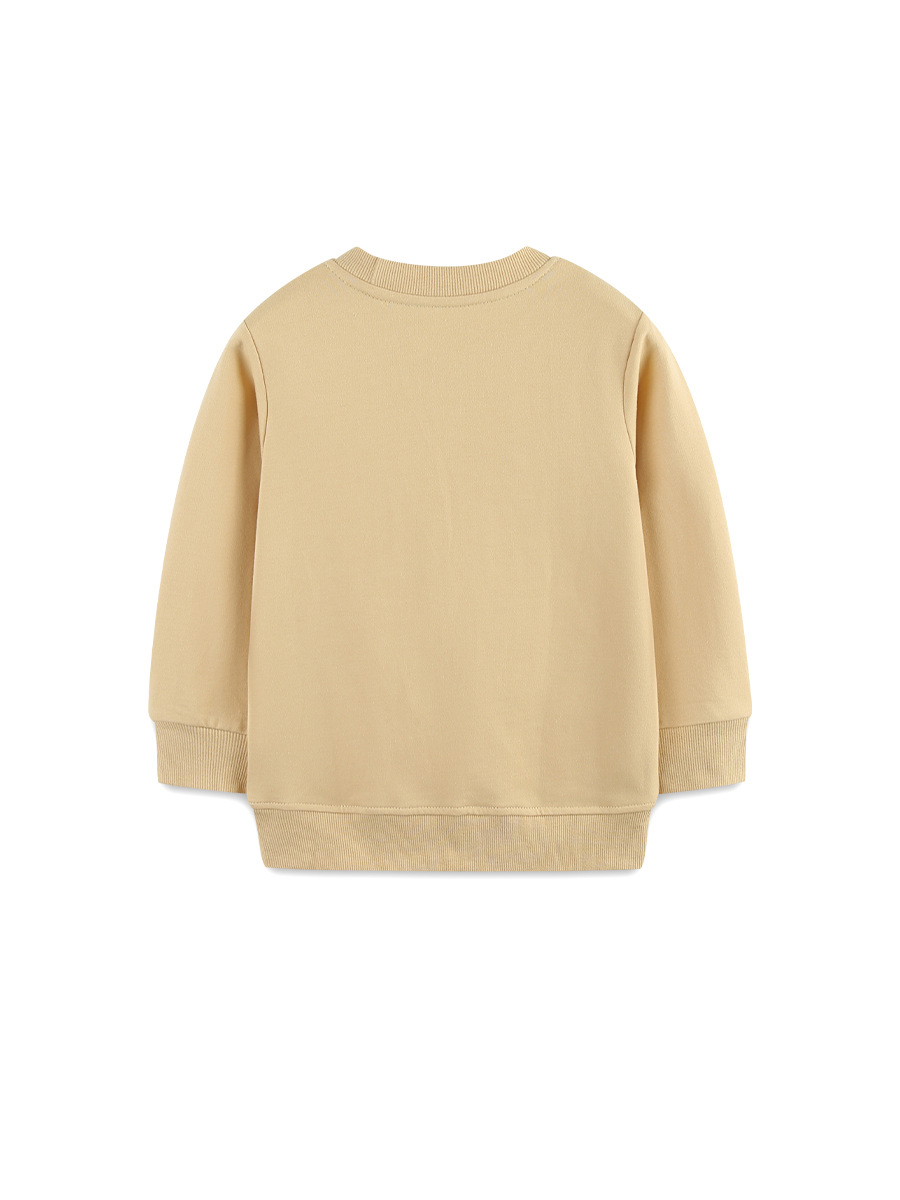 26 nuevos productos de otoño, sudaderas para niños, sudaderas de estilo europeo y americano con bordado de dibujos animados, sudaderas para niños de algodón tejido con cuello redondo.