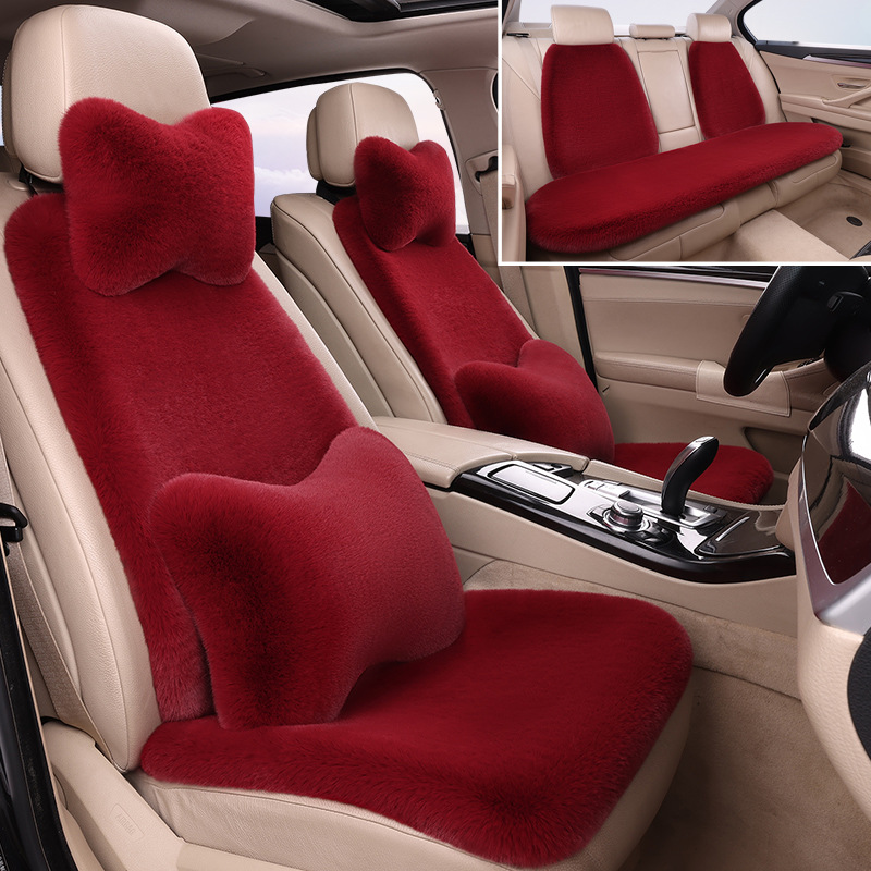 Winter plush woolen seat, keep warm set