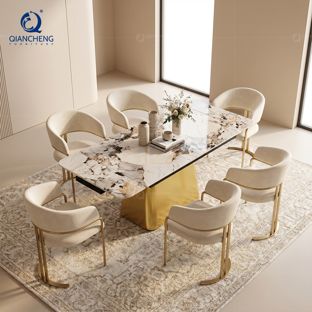 Mesa de Comedor Extensible de Pizarra de Acero Inoxidable Desmontable para Restaurante