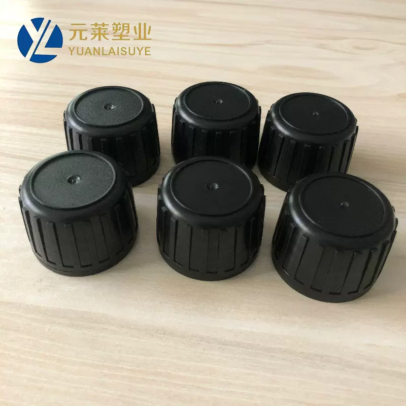 新款28口精油瓶盖纯露瓶盖28牙黑色防盗盖塑料内塞 糖浆塑料瓶盖