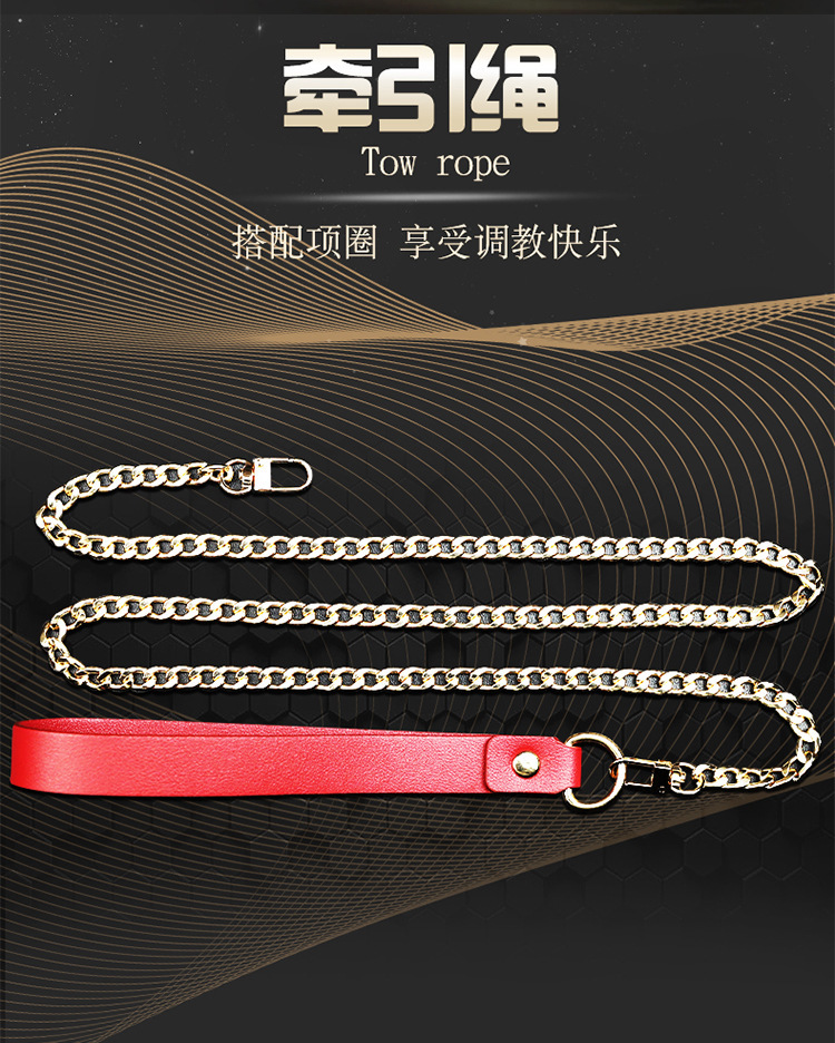 SM Bondage Set 9-Piece PU Leather & Alloy Cuffs, Collar, Low-Temp Candle — detail image 5