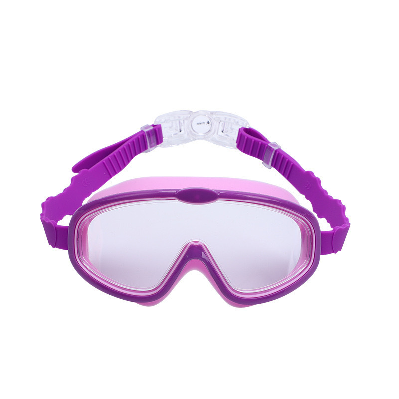 Children's silicone large frame fashionable waterproof anti fog high-definition swimming with full view goggles for boys_voghion.com