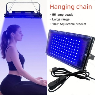 Cross-Border Blue Ocean USB Full Blue Light Tanning Lamp Household 5V Low Voltage Daylight Bath Tanning Lamp Bronze Sunbathing Lamp
