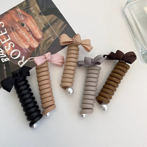 Butterfly knot straight wire phone cord circle braid magic tool for girls to tie high ponytail fixed magic low ponytail braid cord