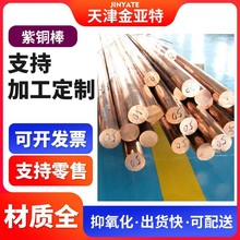 T2镀锡接地锥形紫铜棒切定尺6-10-50-150紫铜圆方六角排异型铜棒