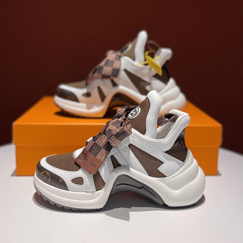 2024 New Bow-Shaped Bridge-Soled Sneakers for Spring, Summer, Autumn and Winter, Trendy White Shoes, Super Popular Street Dad Shoes for Women