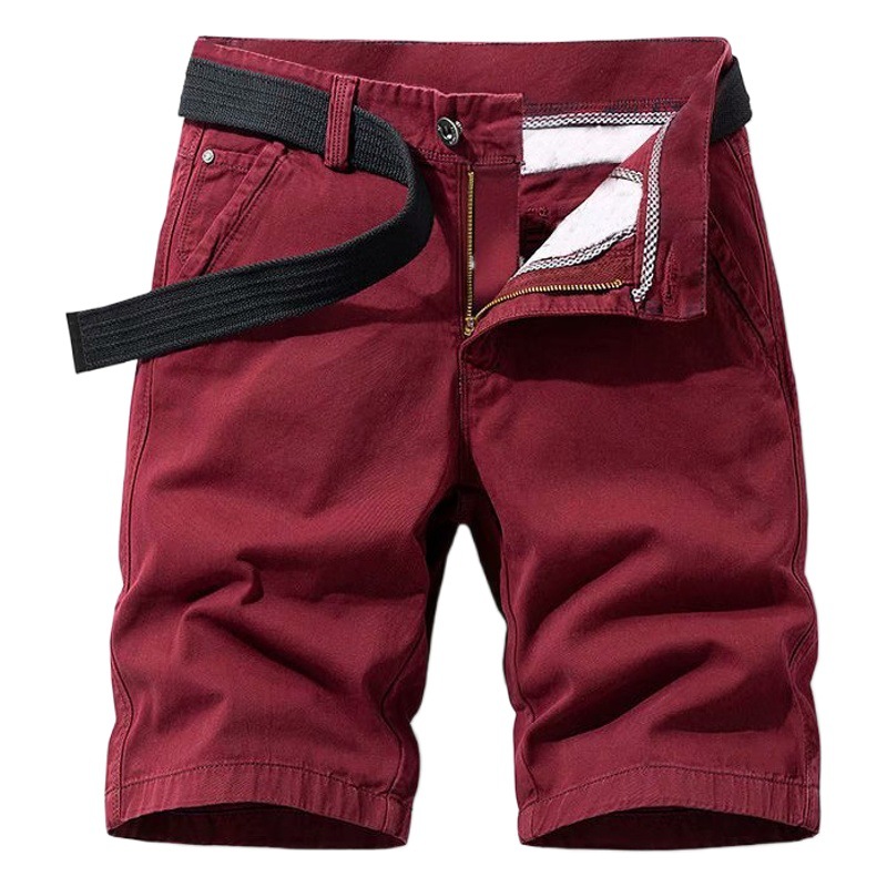 Venta al por mayor verano tendencia de los hombres cinco pantalones de los hombres pantalones cortos casuales de color lavado playa pantalones 5