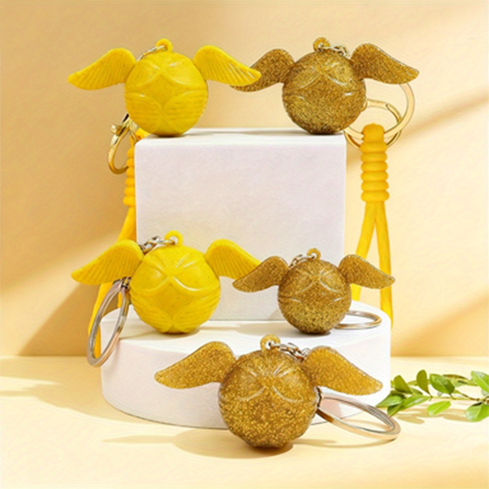 Cartoon golden cute silicone keychain