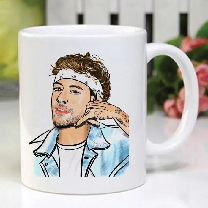 Fabricante directo de tazas de agua de cerámica blanca impresión de transferencia de calor capa creativa de tazas de cerámica logotipo de regalo tazas de café esmaltado