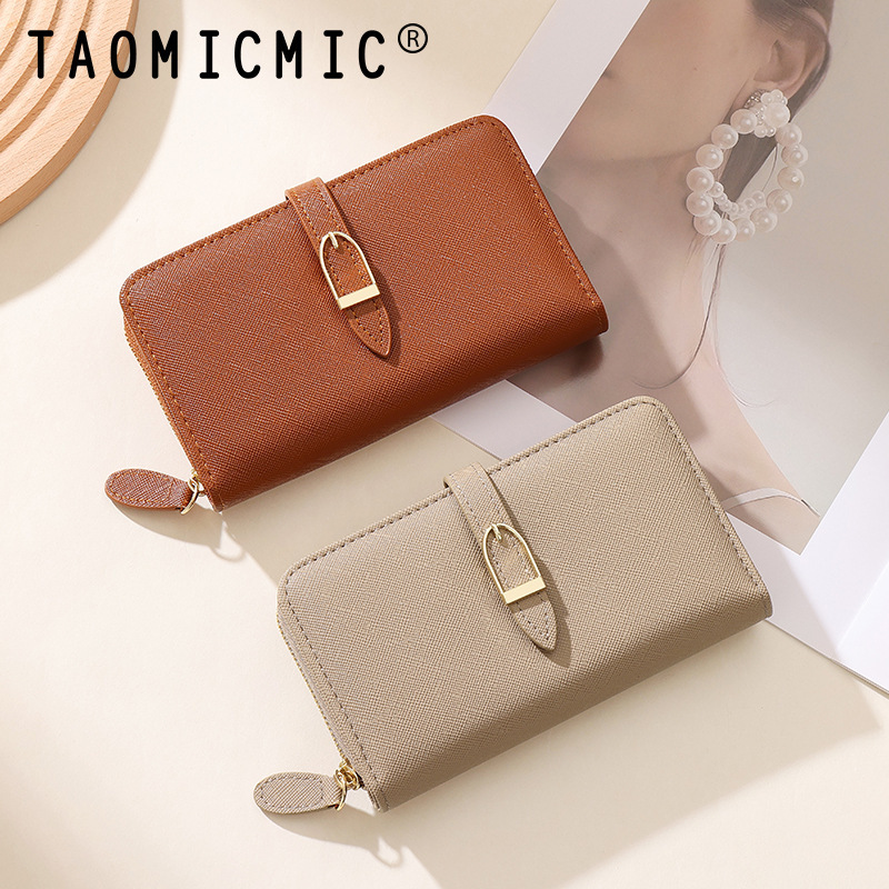 Yueqiankai Cross-Border Autumn Mid-Length Women's Wallet Multi-Purpose Portable Zippered Handbag with Coin and Card Holder
