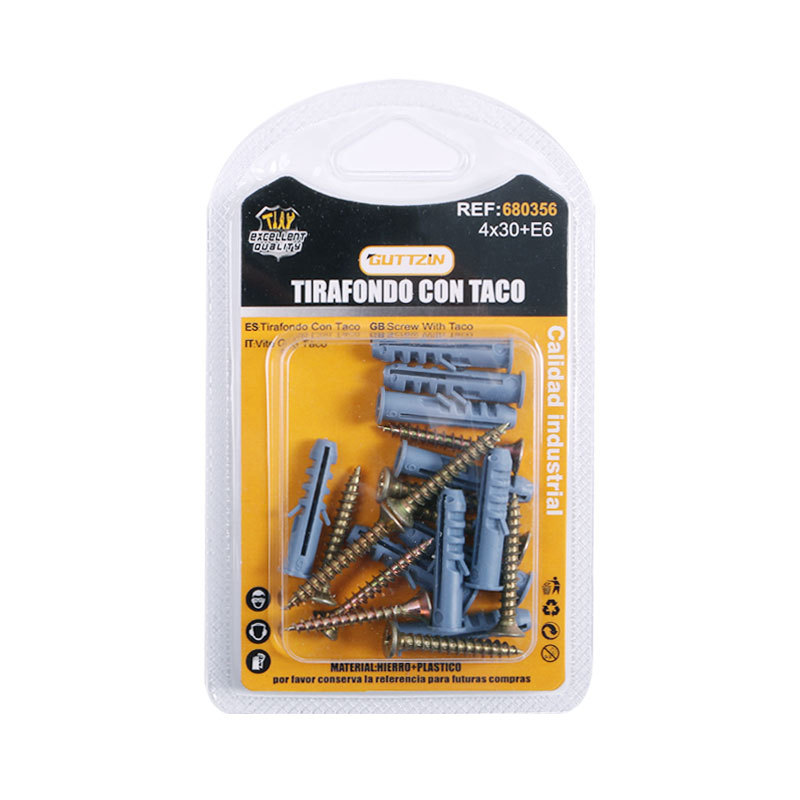 厂家供应泡壳装纤维板钉配膨胀管 多规格十字沉头自攻钉配管详情12