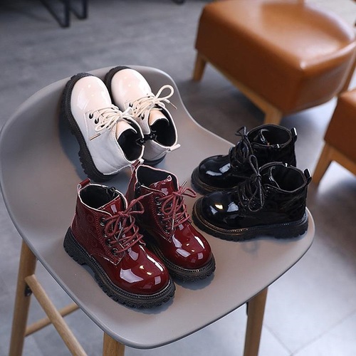 Children's Boots Baby 1-6 Years Old Leather Boots Spring and Autumn Boys Martin Boots Girls Fleece Short Boots Girls Short Boots