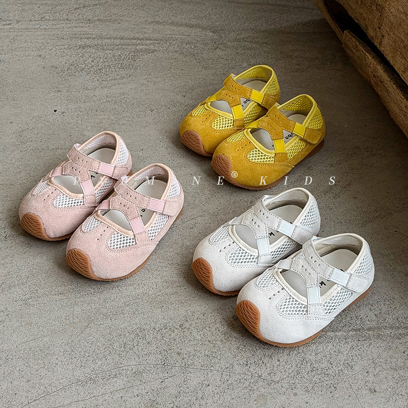 Leather children's shoes baby casual mesh toddler shoes summer new boys and girls Joker sandals a generation of hair