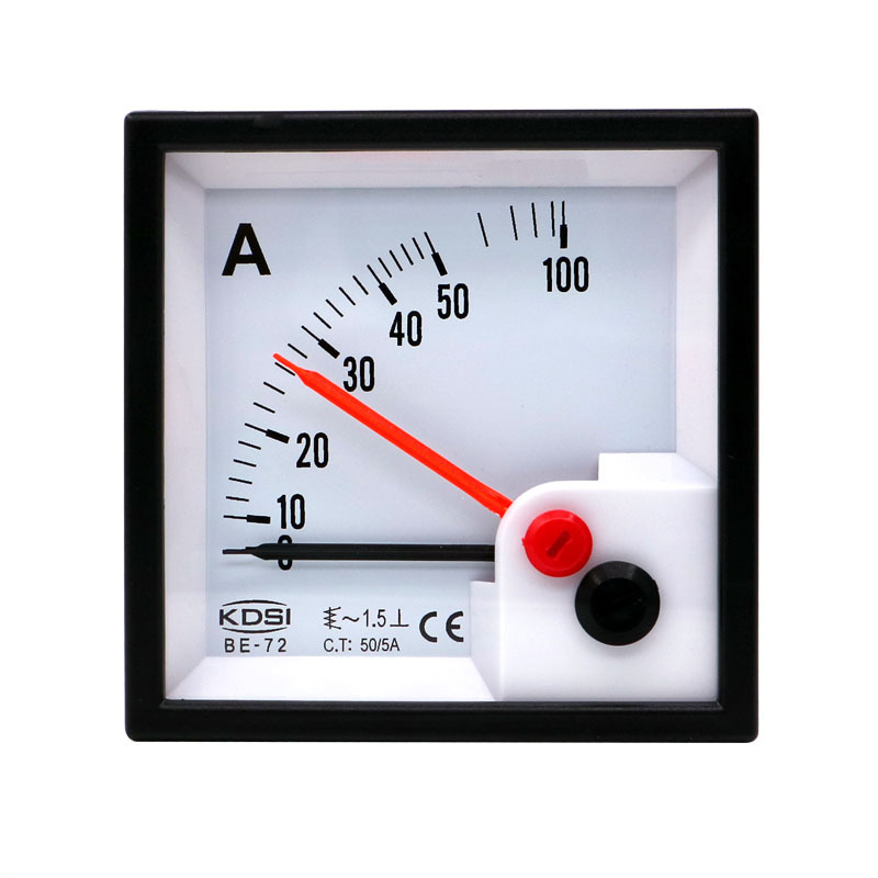 KDSI电表 指针式交流安培表BE-72 AC50/5A双针交流电流表CE认证