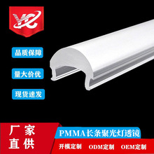 工厂批发亚克力透镜 PMMA挤出20度长条透镜LED灯具配件聚光灯透镜