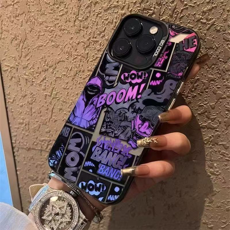 Cool Graffiti Suitable for Apple 17 Promax Phone Case, Personalized Energetic Case for iPhone 16/15/14, European and American Style 13 Cool Graffiti Suitable for Apple 17 Promax Phone Case, Personalized Energetic Case for iPhone 16/15/14, European and American Style 13