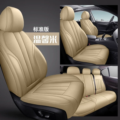 Modelə uyğun (Original) oturacaq örtükləri – Custom-Made Seat Covers - warm-rice-standard-edition-five-seats-nappa-leather-full-surround-of-front-and-rear-rows